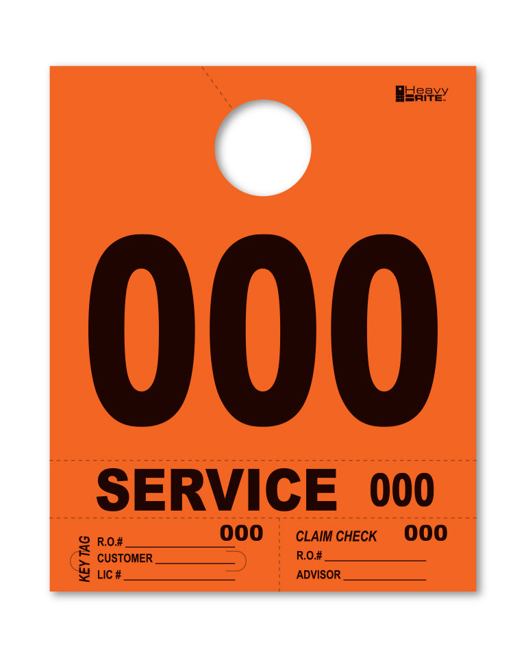 Heavy Brite 4-Part Service Dispatch Numbers (HB4P) - Orange