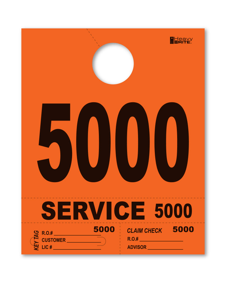 Heavy Brite 4-Part Service Dispatch Numbers (HB4P) - Orange