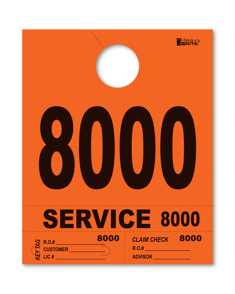 Heavy Brite 4-Part Service Dispatch Numbers (HB4P) - Orange