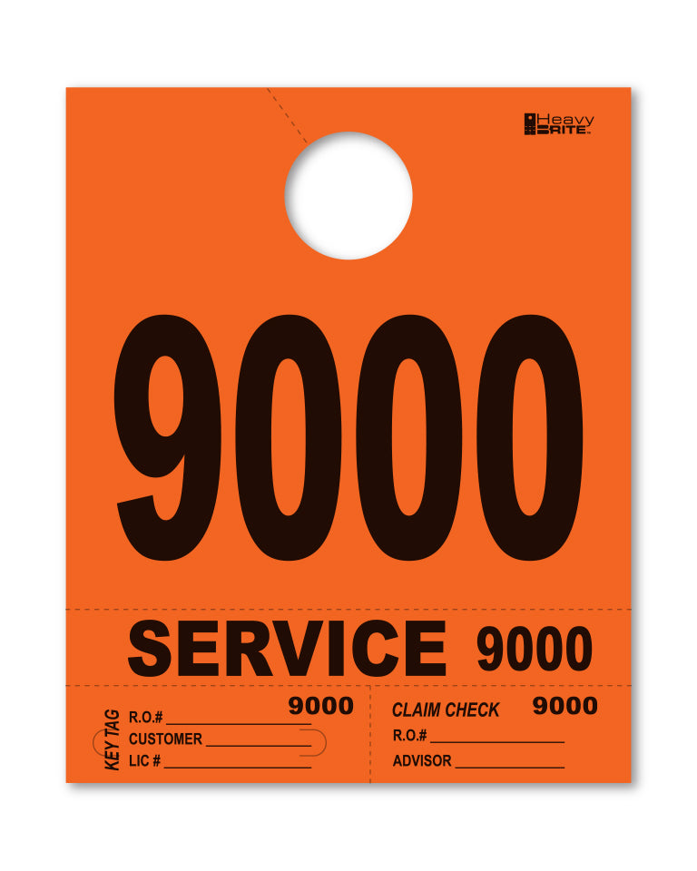Heavy Brite 4-Part Service Dispatch Numbers (HB4P) - Orange