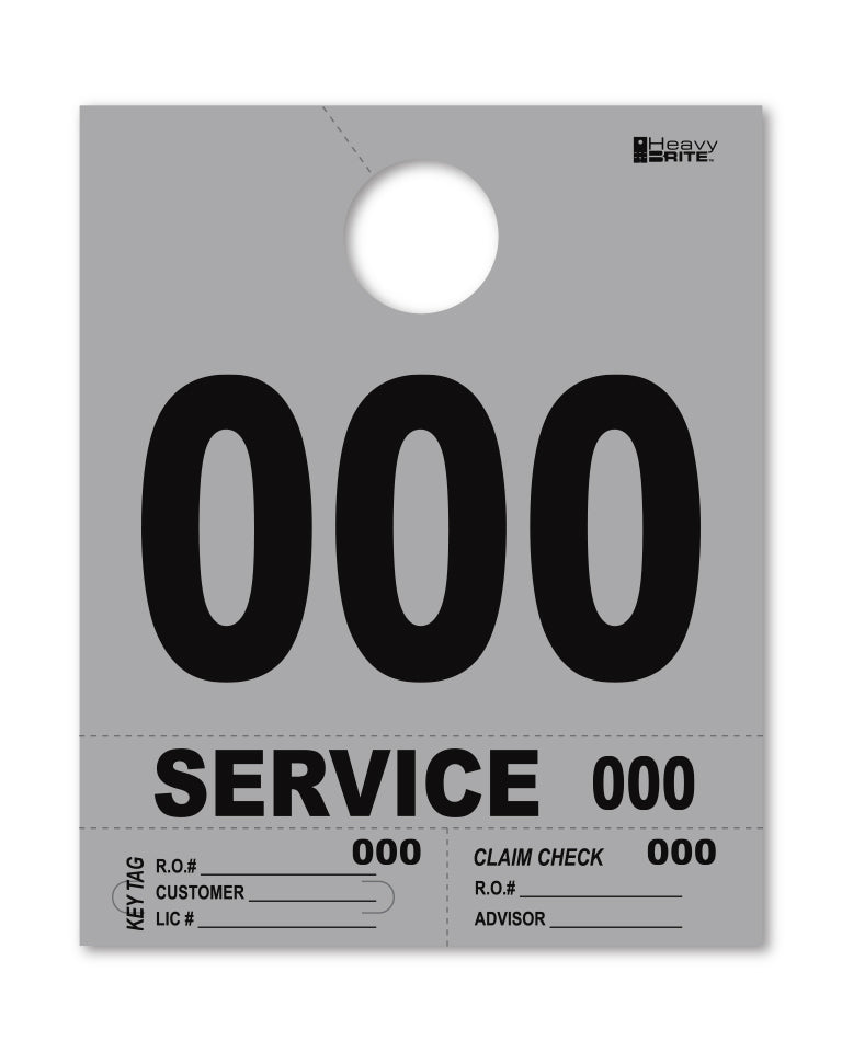 Heavy Brite 4-Part Service Dispatch Numbers (HB4P) - Gray