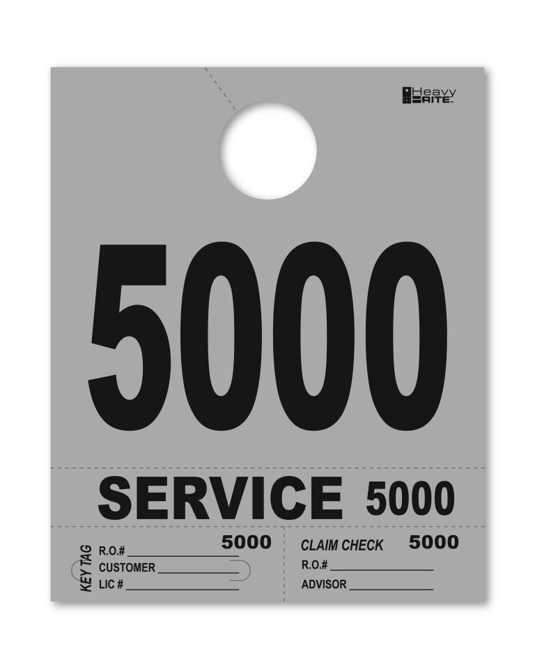Heavy Brite 4-Part Service Dispatch Numbers (HB4P) - Gray