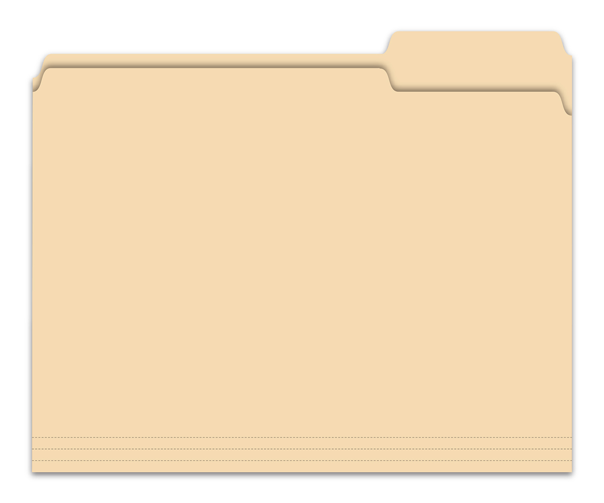 FILE RIGHT 3 Tab File Folders - Buff