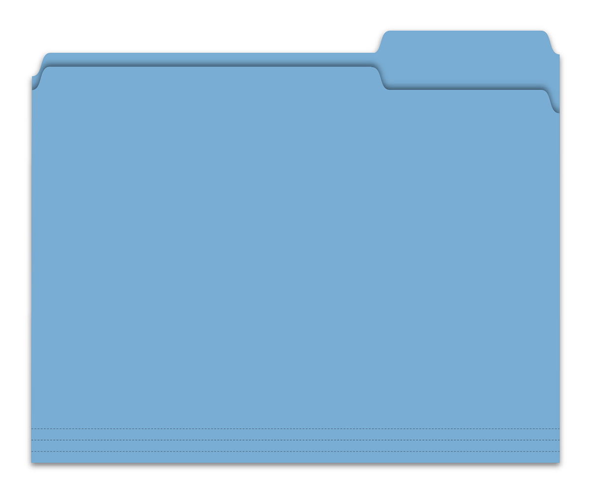 FILE RIGHT 3 Tab File Folders - Assorted Colors