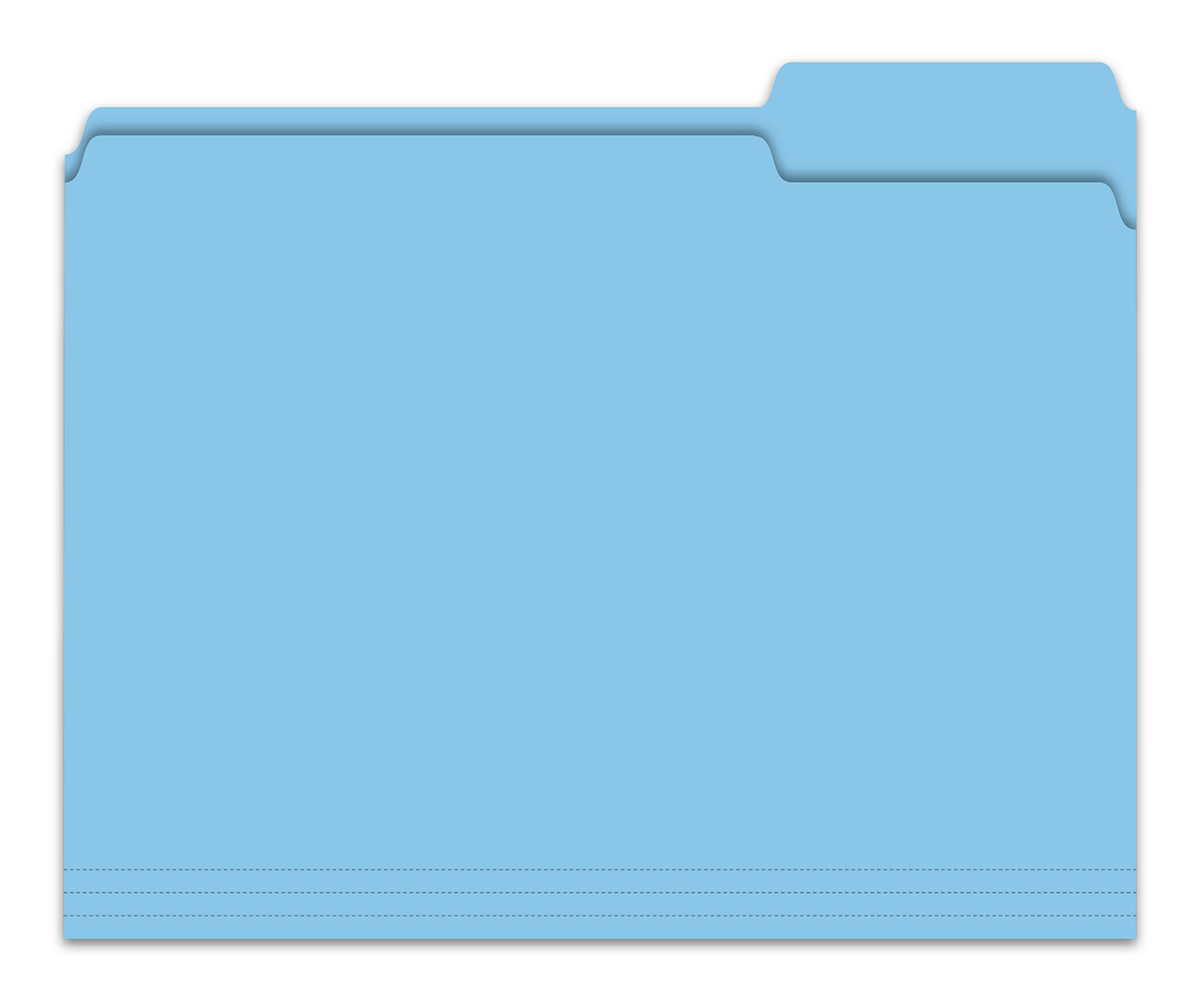 FILE RIGHT 3 Tab File Folders - Assorted Colors