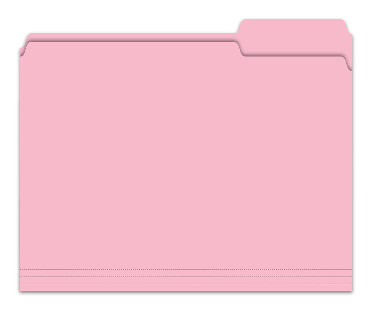 FILE RIGHT 3 Tab File Folders - Assorted Colors