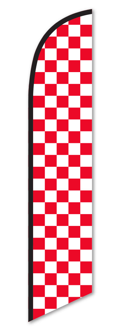 Swooper Banner Kit - Checkered Flag (Red/White)