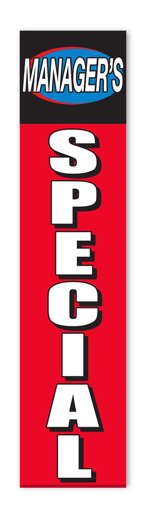 Flat Top Swooper Banner - Manager's Special