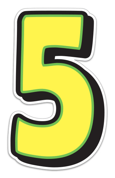 16" Giant Magnetic Numbers - Yellow/Green