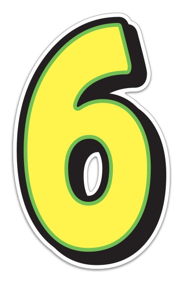 16" Giant Magnetic Numbers - Yellow/Green
