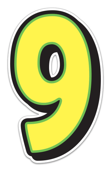 16" Giant Magnetic Numbers - Yellow/Green