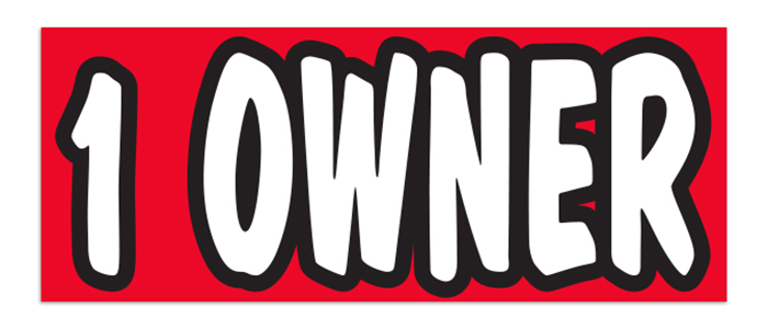 Windshield Banner - One Owner