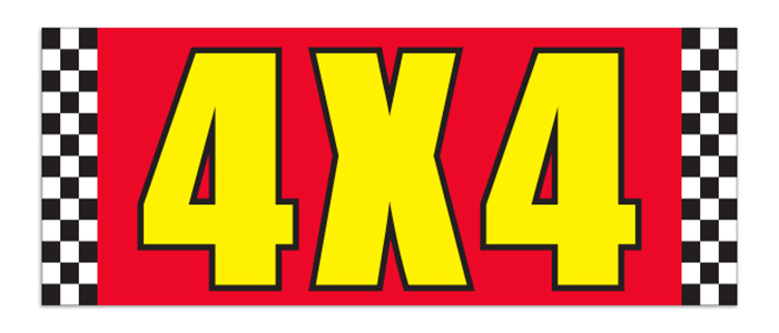 Windshield Banner - 4 X 4