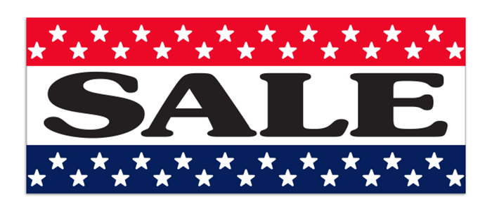 Windshield Banner - Sale (Stars & Stripes)