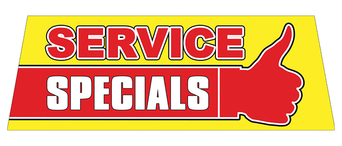 Windshield Banner - Service Specials