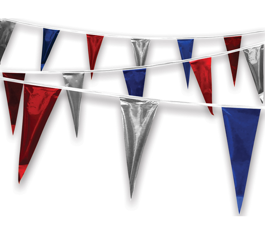 Metallic Triangle Pennants