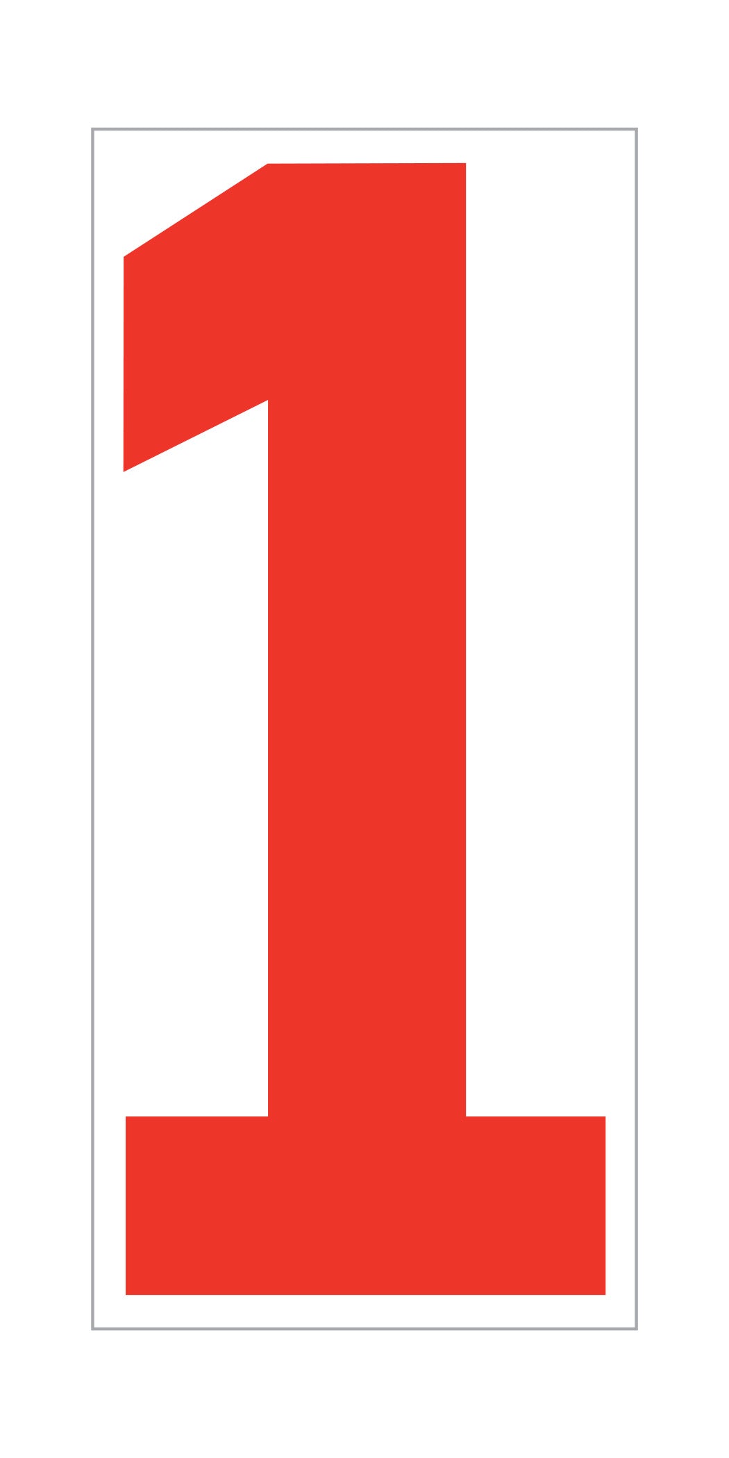 5-1/2" Number Decals - Red/White