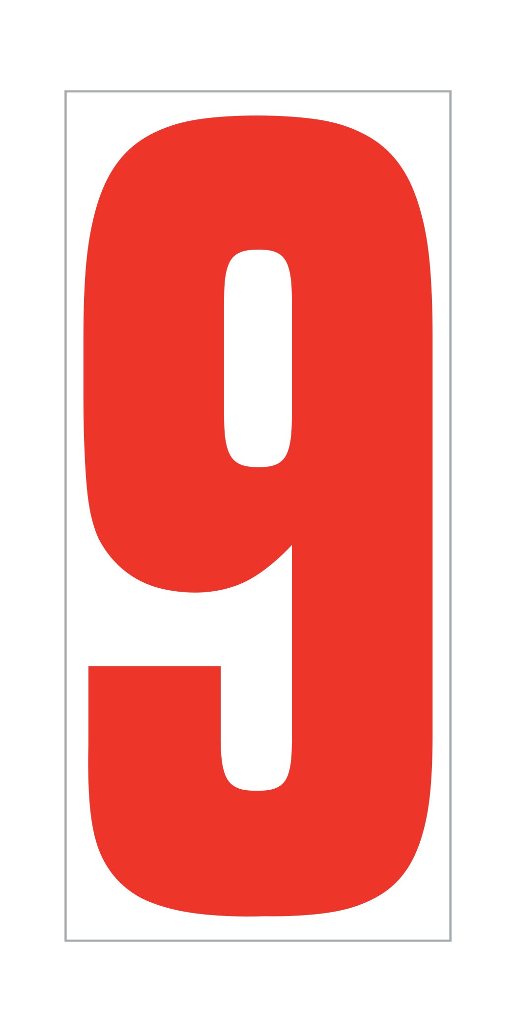 5-1/2" Number Decals - Red/White