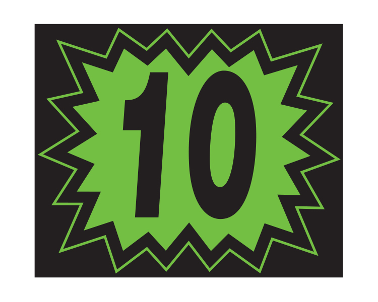 Blast Year Decals - Fluorescent Green/Black