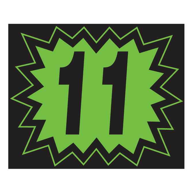 Blast Year Decals - Fluorescent Green/Black