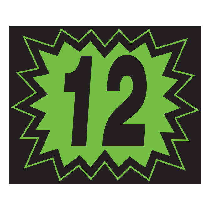 Blast Year Decals - Fluorescent Green/Black