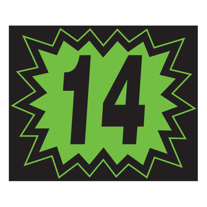 Blast Year Decals - Fluorescent Green/Black