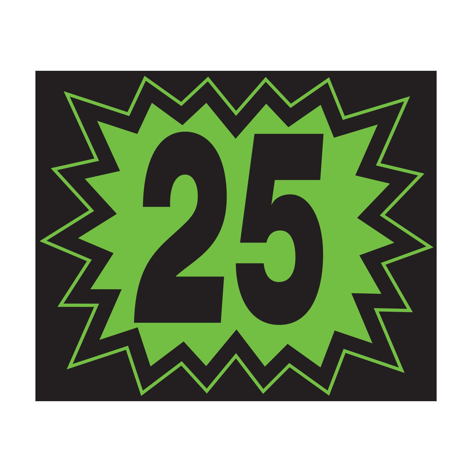 Blast Year Decals - Fluorescent Green/Black
