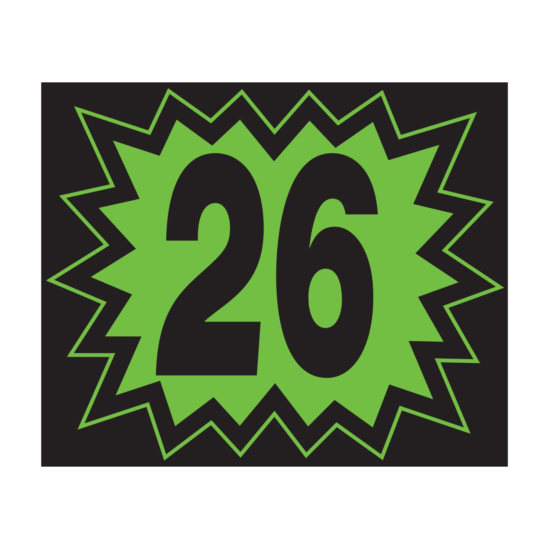 Blast Year Decals - Fluorescent Green/Black