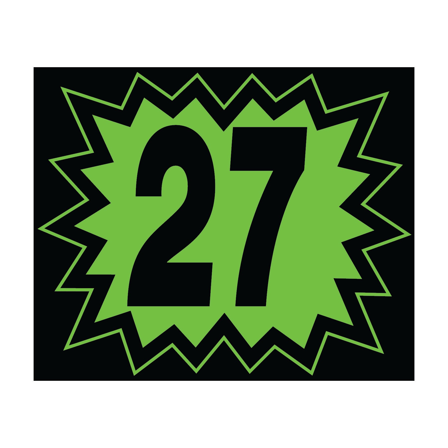 Blast Year Decals - Fluorescent Green/Black
