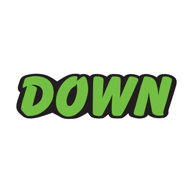 Die Cut Slogan Decals - Fluorescent Green/Black