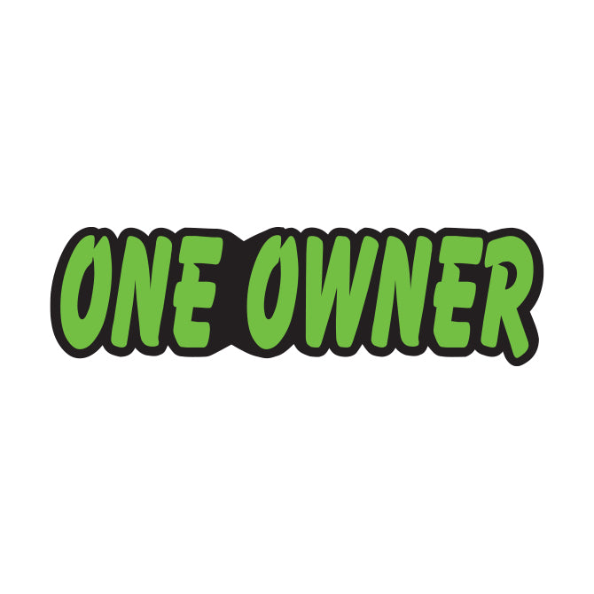 Die Cut Slogan Decals - Fluorescent Green/Black