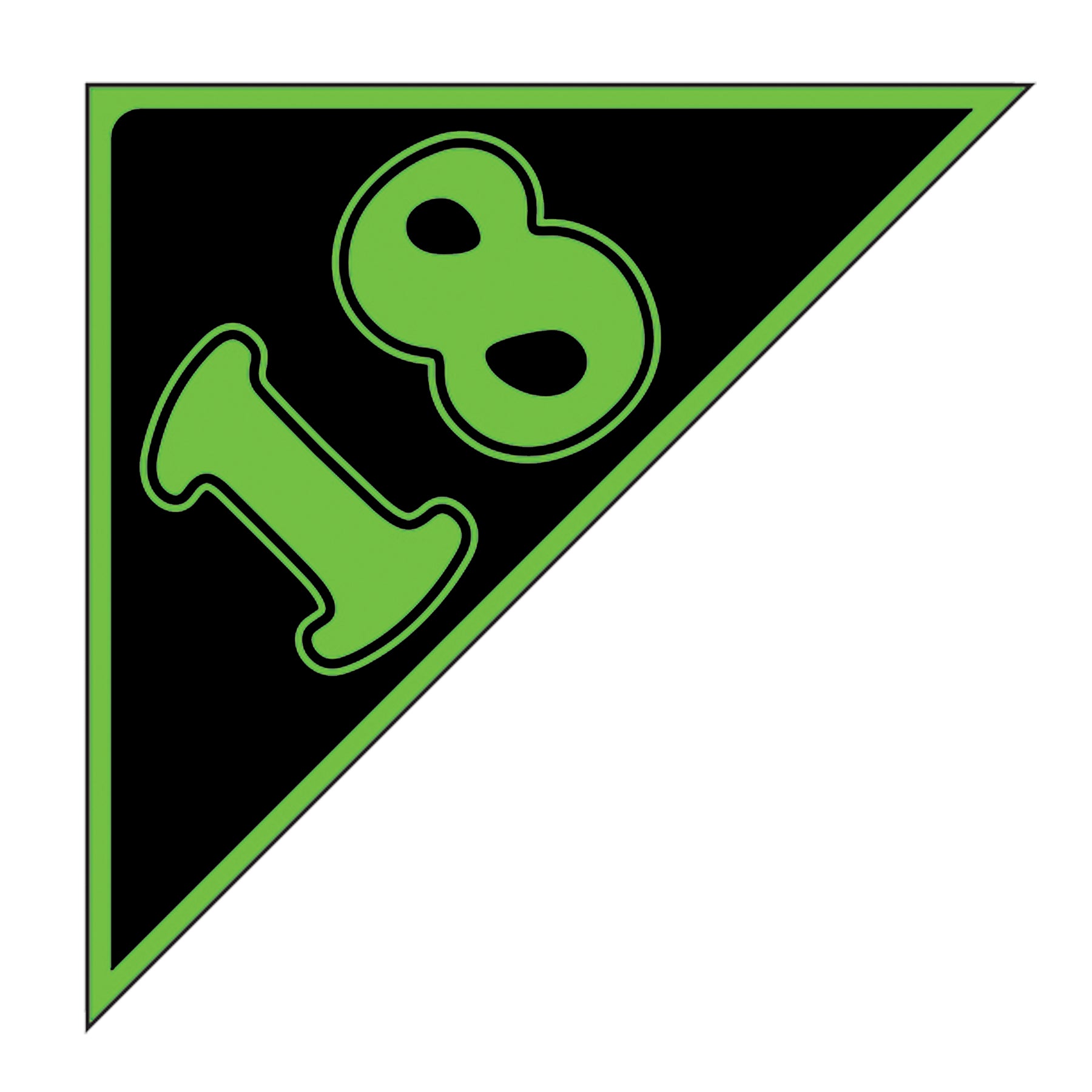 Angle Year Decals - Fluorescent Green/Black
