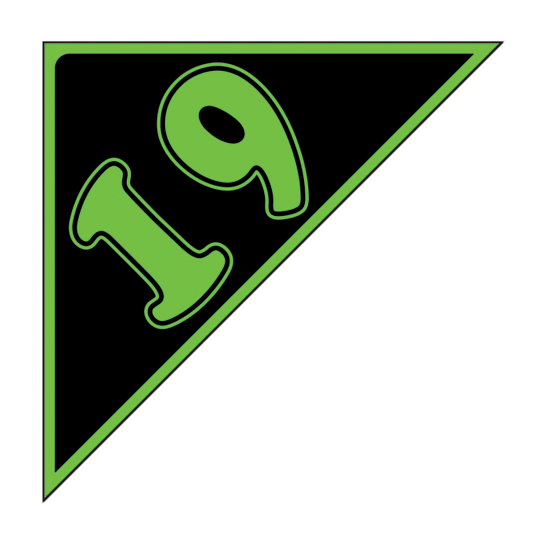 Angle Year Decals - Fluorescent Green/Black