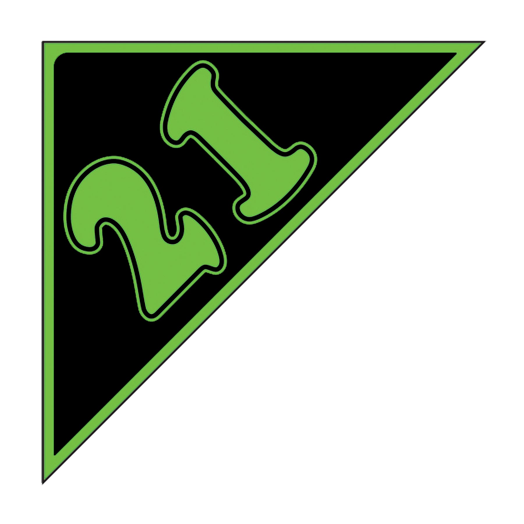 Angle Year Decals - Fluorescent Green/Black