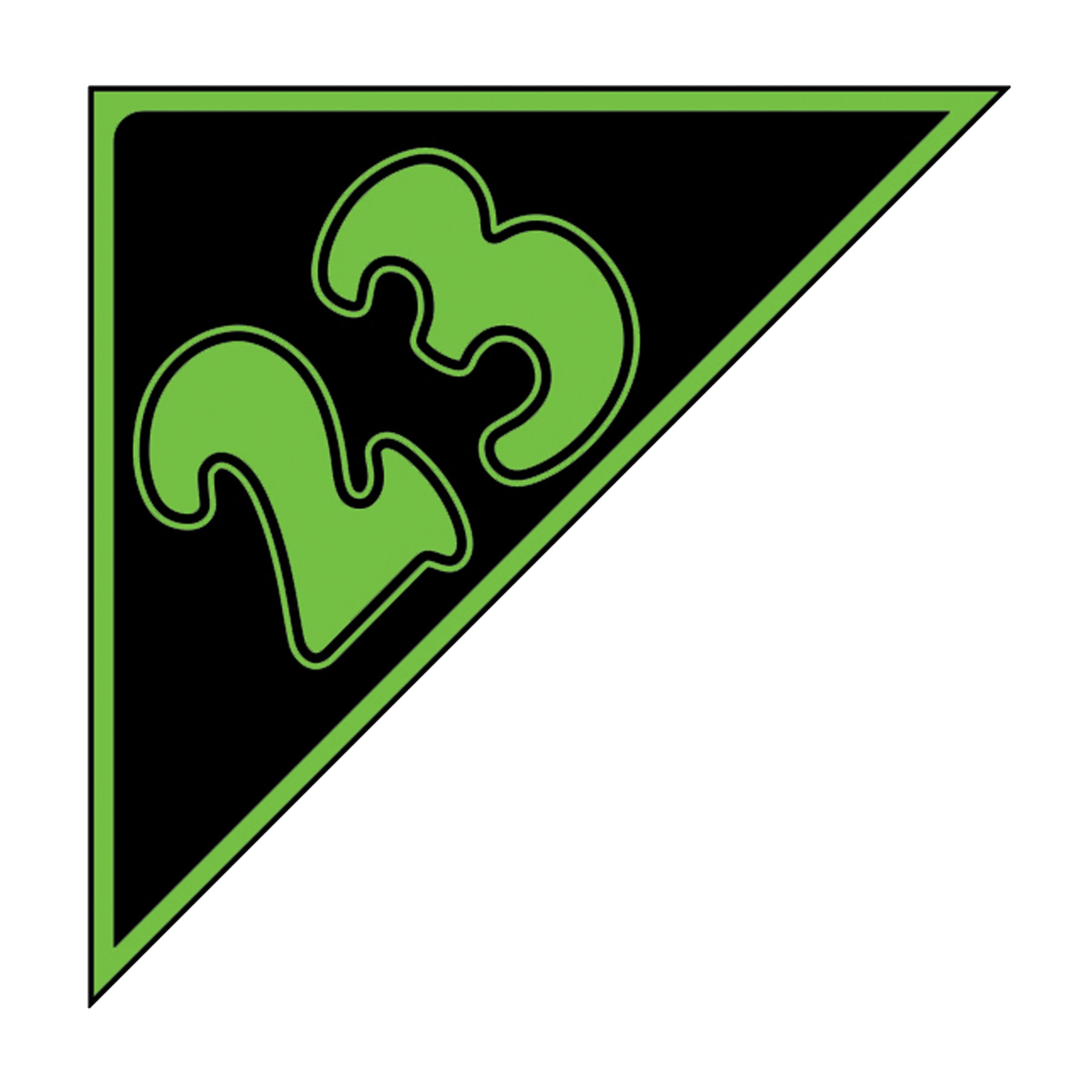 Angle Year Decals - Fluorescent Green/Black