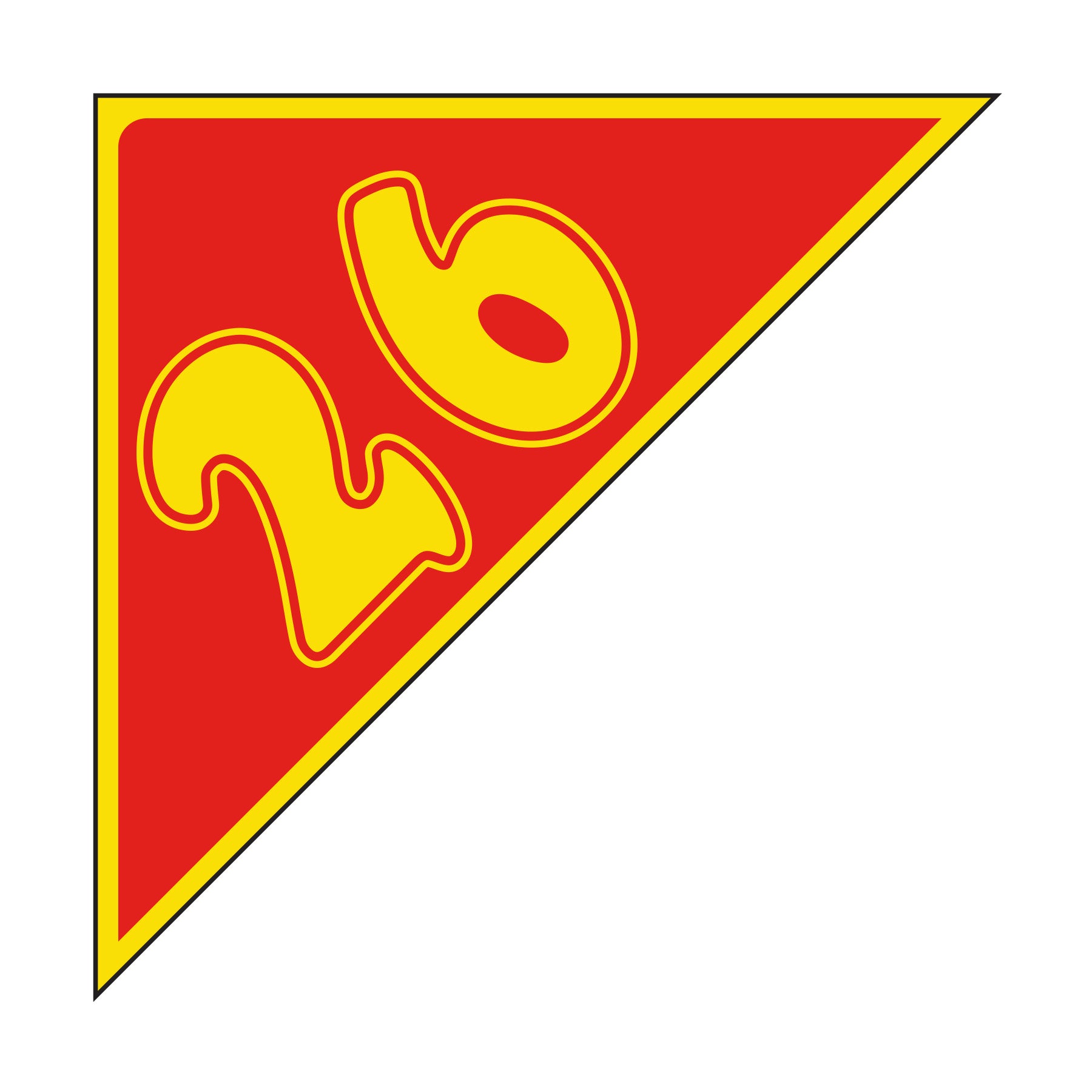 Angle Year Decals - Yellow/Red