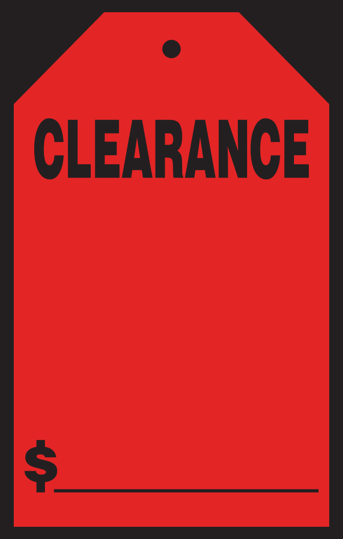 Hang Tag Decals (7" x 11") - Clearance