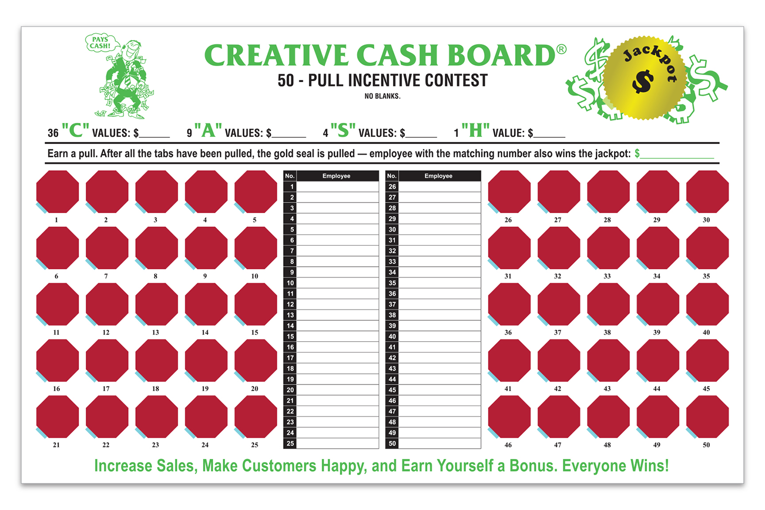 Incentive Cash Board - Creative Cash