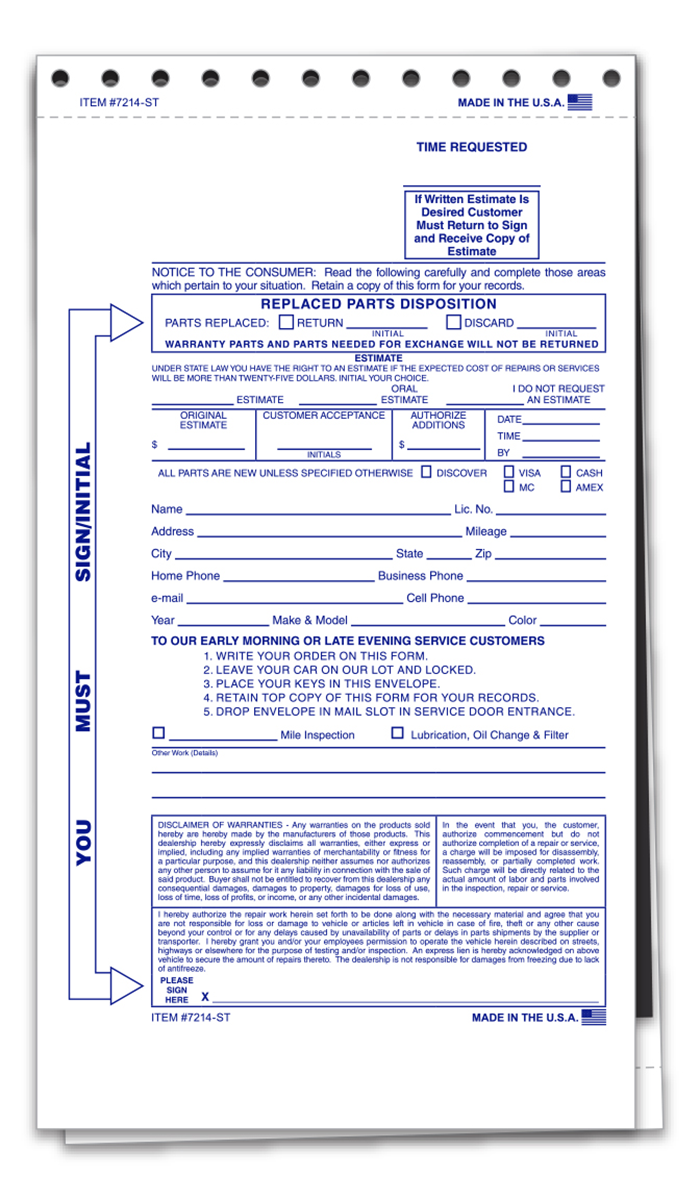 2-Part Night Drop Envelopes (AHE-2 PART) (100/Pk)