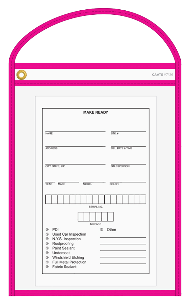 CAATS Neon Stitched Work Ticket Holders