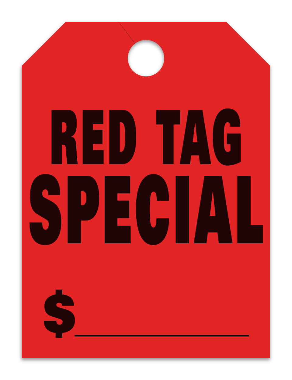 Jumbo Mirror Hang Tags - Red Tag Special
