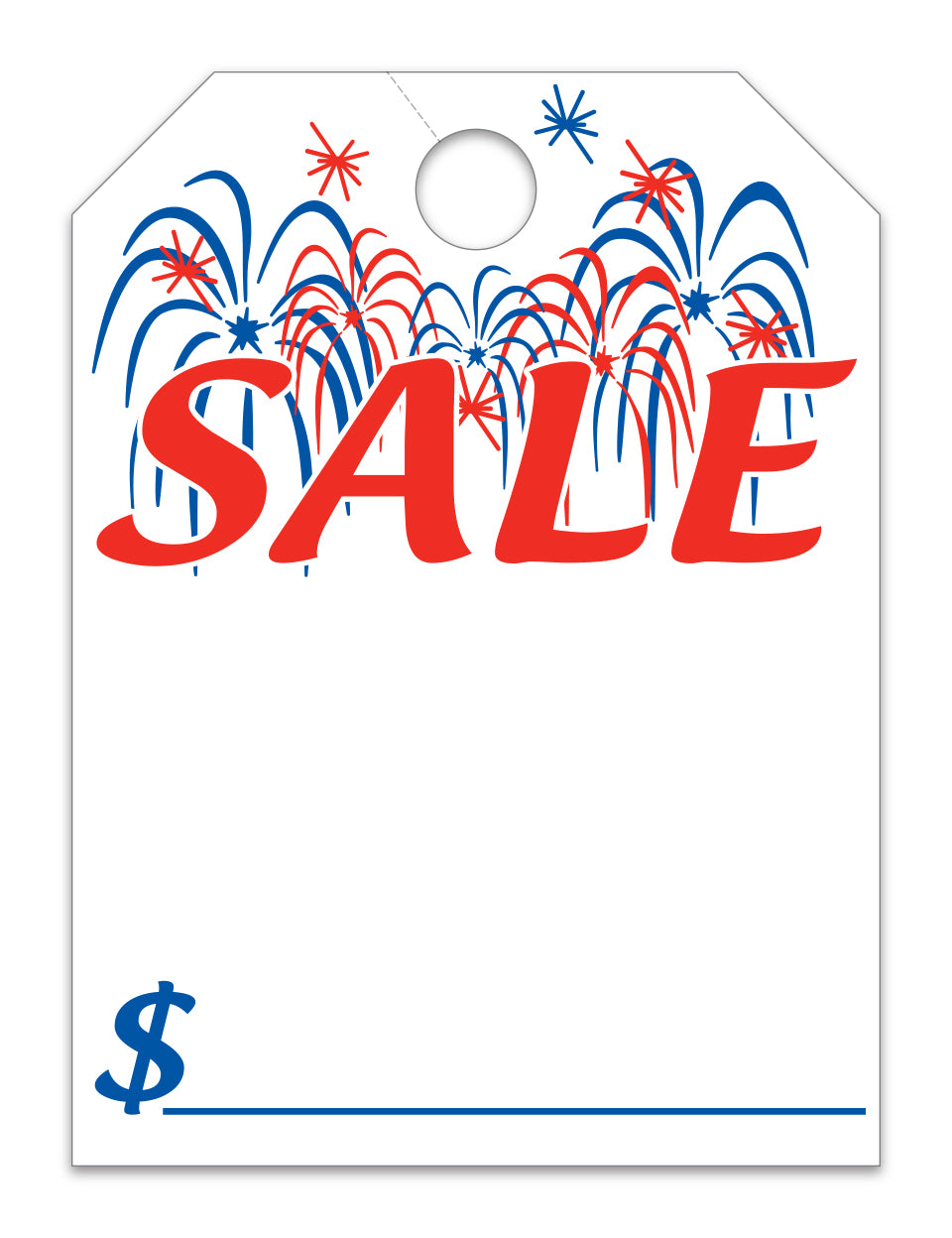 Jumbo Mirror Hang Tags - Sale (Fireworks)