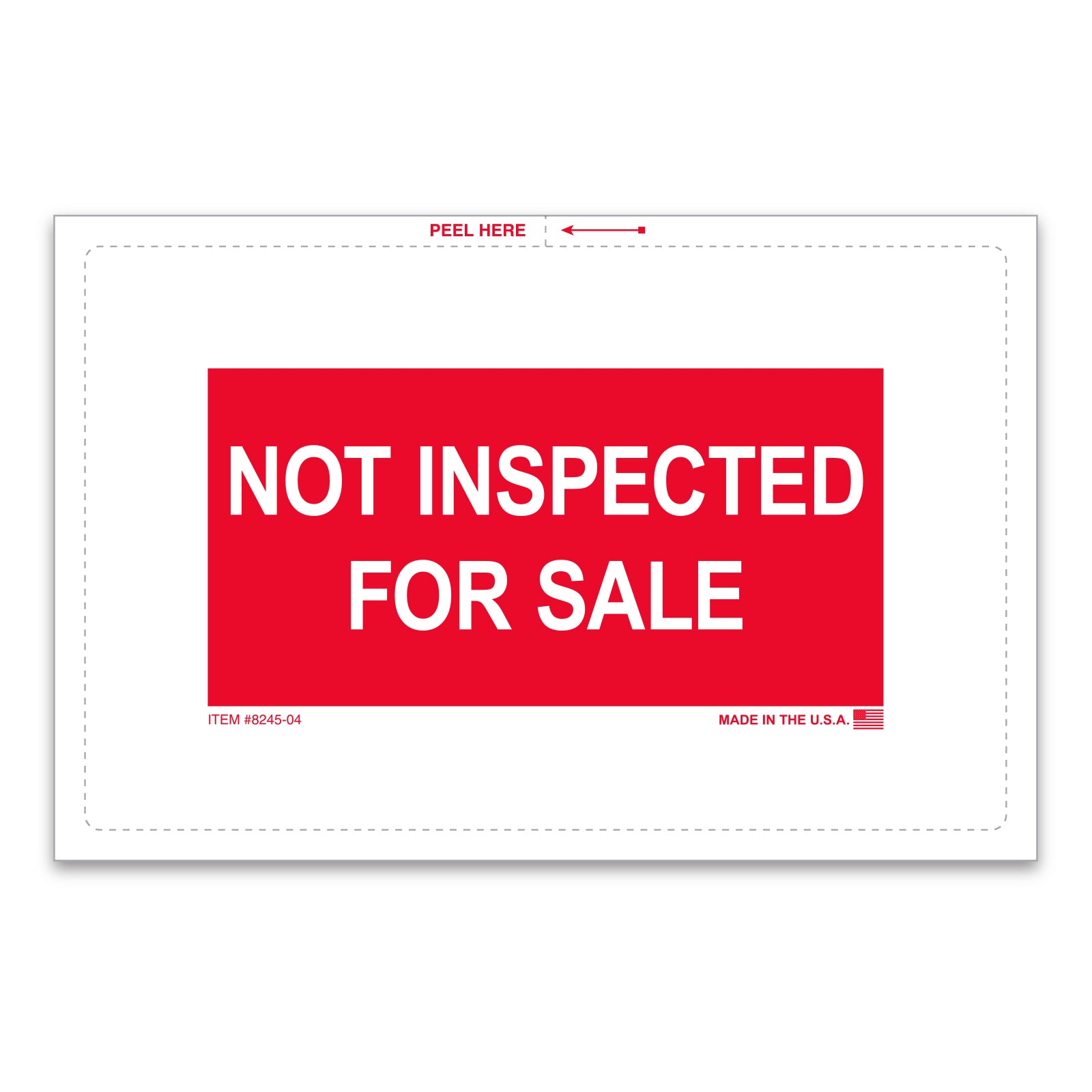 Not Inspected For Sale Stickers