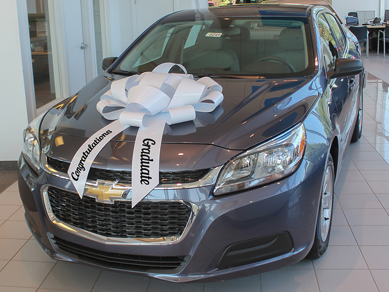 30" Vinyl Car Bow - Congratulations Graduate