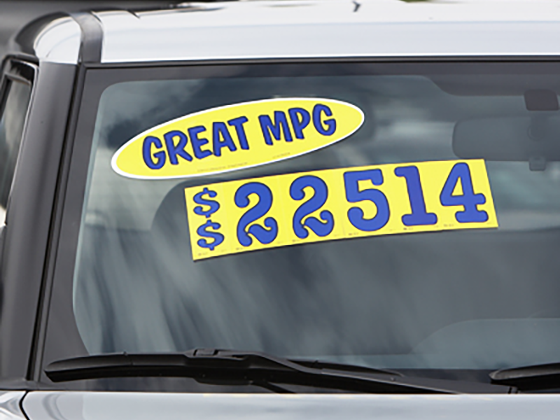 5-1/2" Mid-Size Number Decals - Blue/Yellow