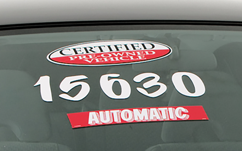 6" White Sign Painter Number Decals