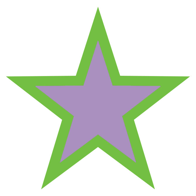 5" 2-Color Star Decals