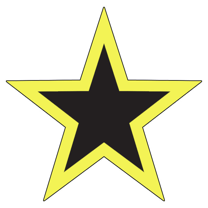 5" 2-Color Star Decals