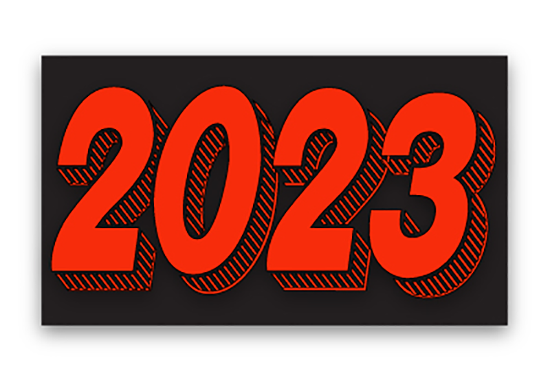 Fluorescent Year Model Decals - Fire Red/Black