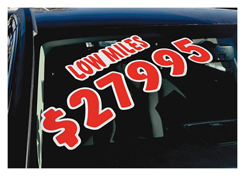 6-1/4" Die Cut Number Decals - Red/White